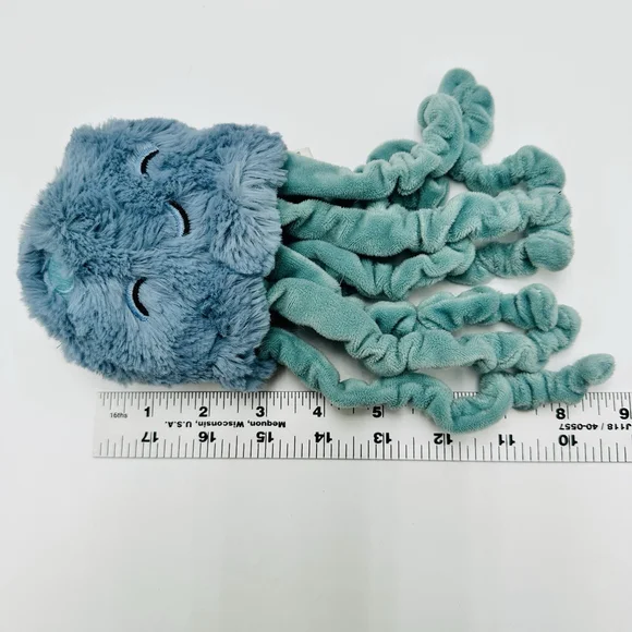 Slumberkins Mini Jellyfish Blue Plush Stuffed Animal 8" - Picture 3 of 6